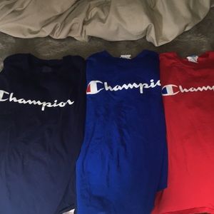 3 champion logo tee’s